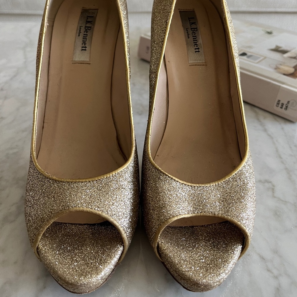 Sparkly Gold Heels